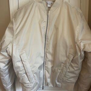Athleta abalone cream Bomber Jacket size medium excellent condition